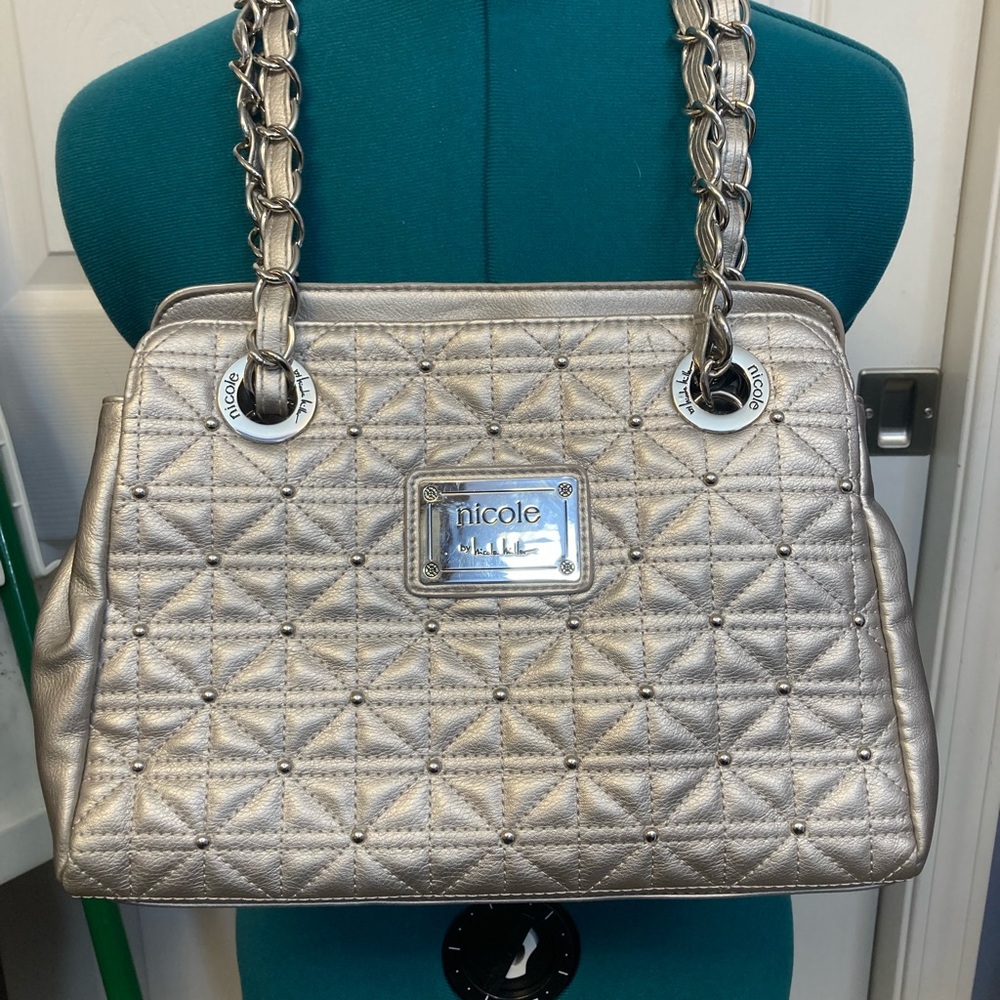 Silver Nicole Miller purse